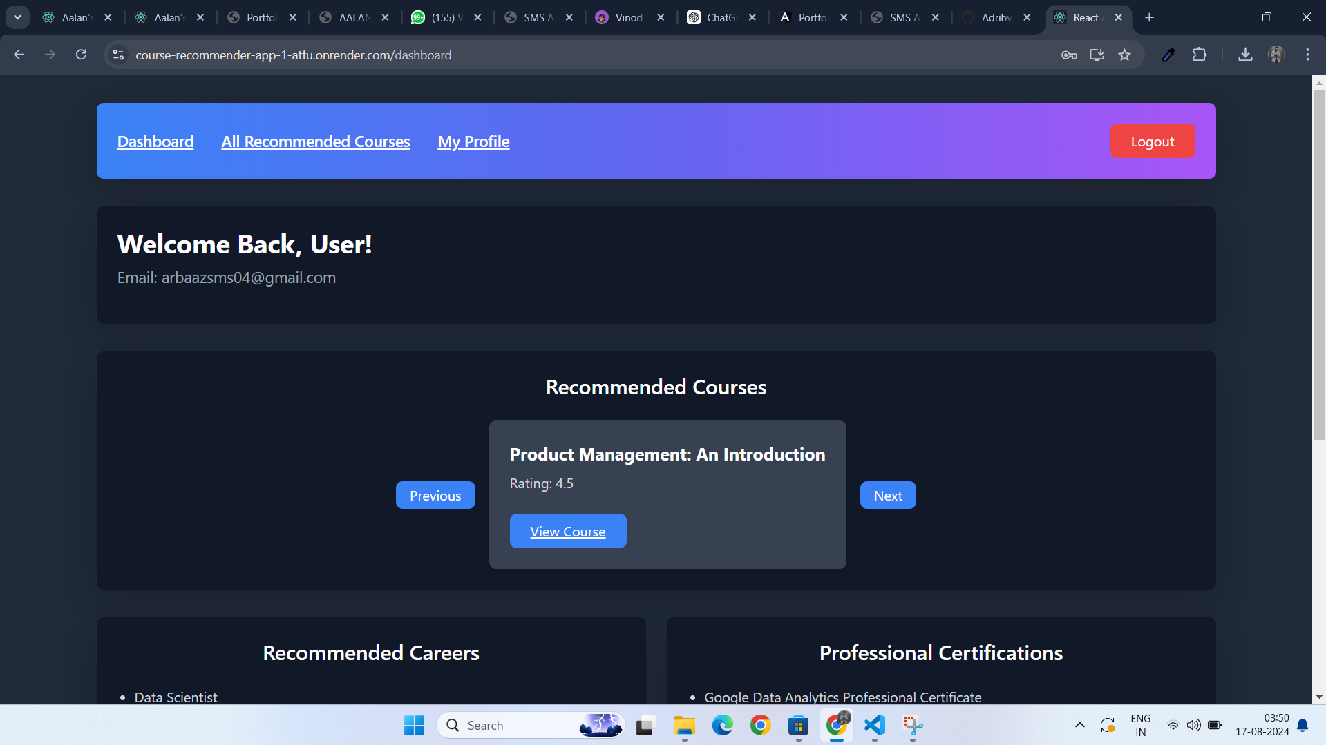 Course Recommendation System